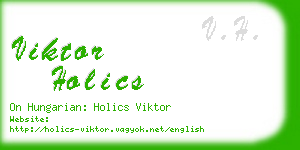 viktor holics business card